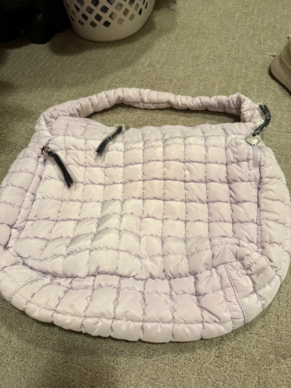 FP Movement by Free People Quilted Lavender Shoulder Bag